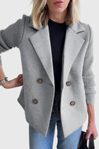 Gray Women's Double-Breasted Blazers
