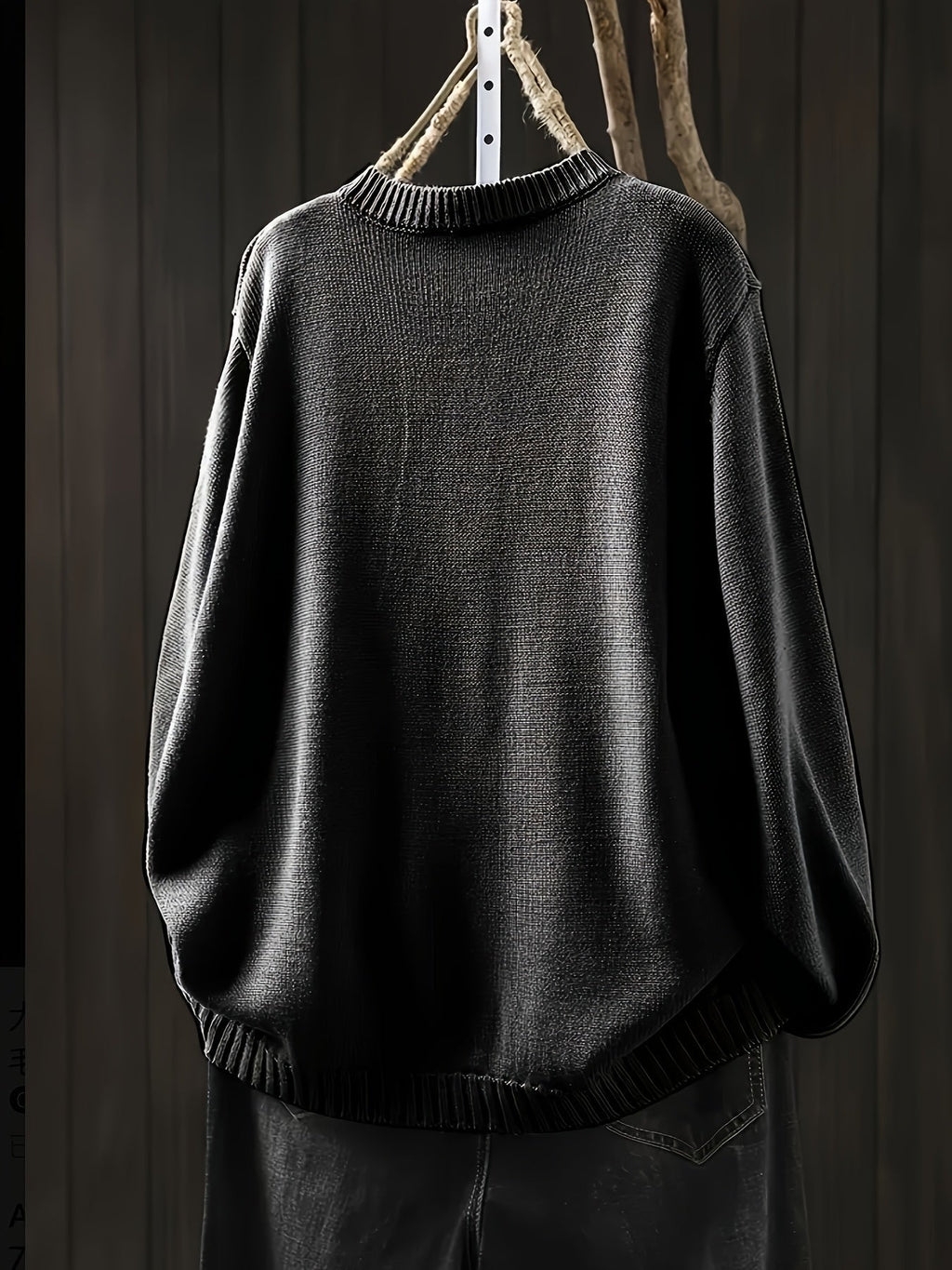 Women's Button-Front Knit Cardigan — Aida Oversized Rainbow-Button Crew Neck