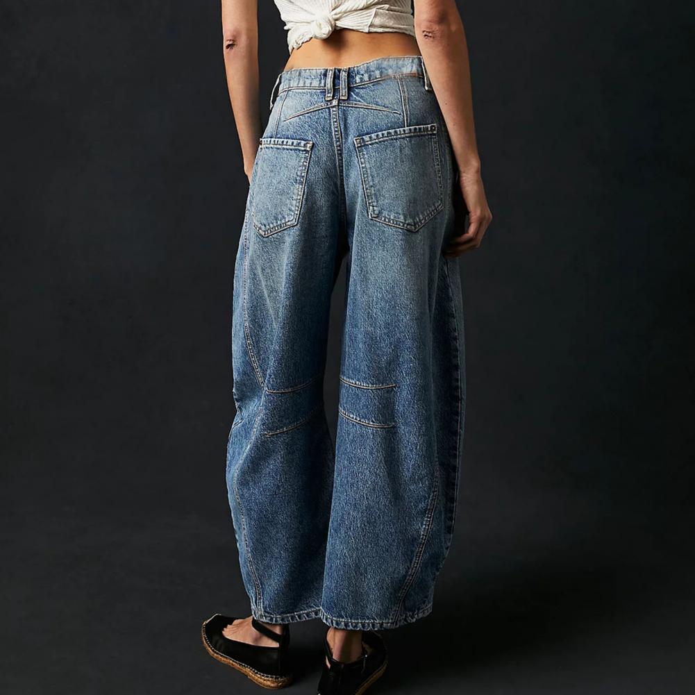 Women's High-Waist Barrel Leg Jeans — Gloria Everyday Relaxed Ankle-Length