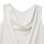 Women's Cowl Neck Mini Dress — Tess Relaxed-Fit Shift with Pockets