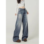 Women's High Waist Barrel Leg Jeans — Gigi Relaxed Wide-Leg Washed
