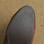 Women's T-Strap Leather Ballet Flats — Ellen Cushioned Buckle Mary Jane