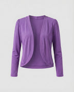Violet Women's Cropped Open-Front Blazer