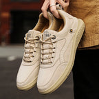Sand Men's Casual Low-Top Sneakers — Zelda Suede Lace-Up Cushioned