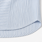 Women's Striped Henley Top — Winifred Relaxed-Fit Button-Front Cotton
