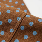 Brown Women's Barrel Leg Jeans — Hailey Wide-Leg Polka High-Waisted - Fabric Close Up