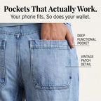 Light Blue Women's High-Waisted Cropped Barrel Leg Jeans - Back Pocket Detail