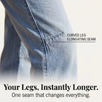 Light Blue Women's High-Waisted Cropped Barrel Leg Jeans - Seam Detail