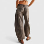 Women's High-Waist Barrel Leg Jeans