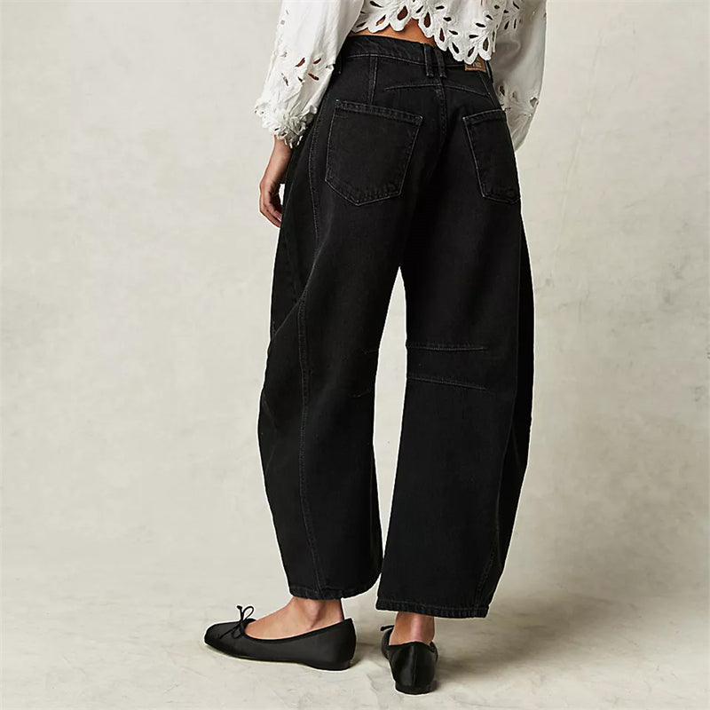 Women's High-Waist Barrel Leg Jeans — Gloria Everyday Relaxed Ankle-Length