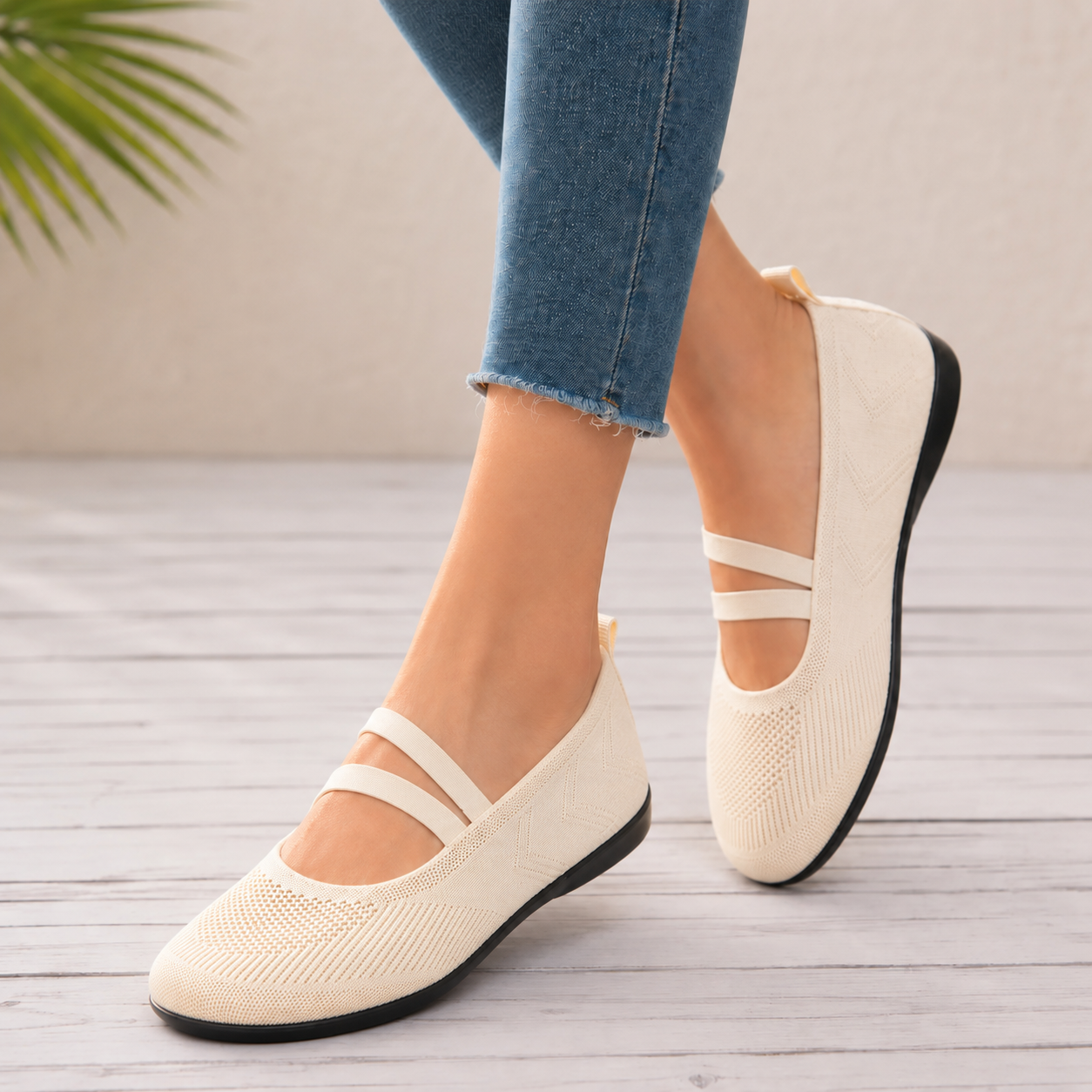 Women's Double-Strap Mary Jane Flats — Livia Everyday Round-Toe Ballet