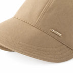 Women's Foldable Wide Brim Sun Hat - Brim Logo Detail