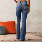 Women's High-Waisted Bootcut Jeans - Back Full