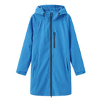 Women's Hooded Rain Jacket - Flat Lay Vivid