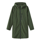 Women's Hooded Rain Jacket - Flat Lay