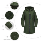 Women's Raincoat with Hood - Detail Collage