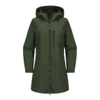 Women's Raincoat with Hood - Flat Lay