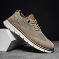 Beige Comfortable Shoes for Men — Oscar Mesh Knit Breathable Lace-Up