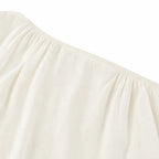 Ivory Women's One-Shoulder Two Piece Set — Rosalind Wide-Leg Palazzo Pockets - Shoulder Detail