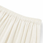 Ivory Women's One-Shoulder Two Piece Set — Rosalind Wide-Leg Palazzo Pockets - Waistband Detail