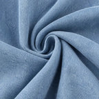 Light Blue Women's Tiered Denim Maxi Skirt — Emma Boho Button-Front High-Waisted - Fabric Swatch
